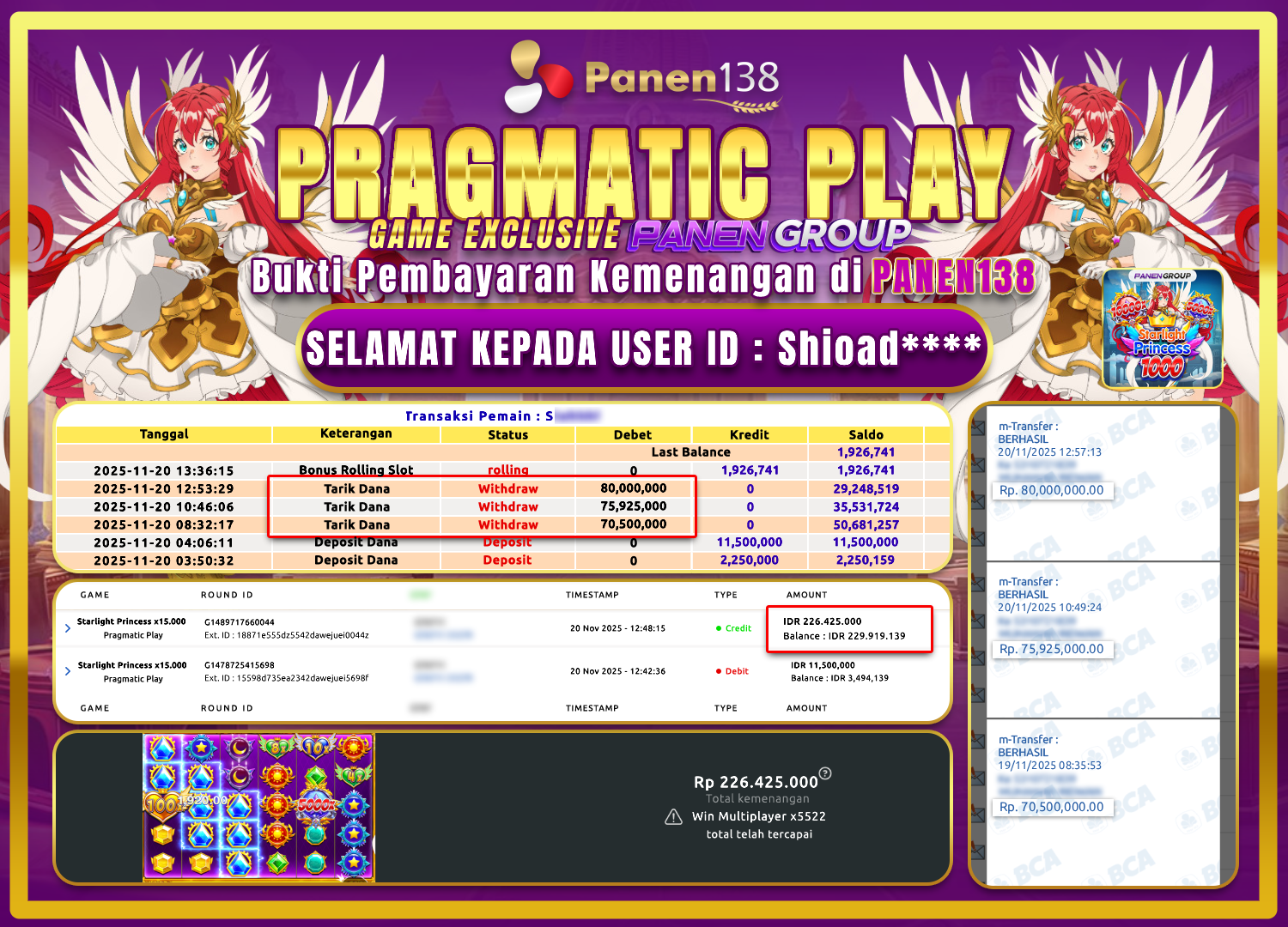 Starlight Princess  1000 - PANEN138