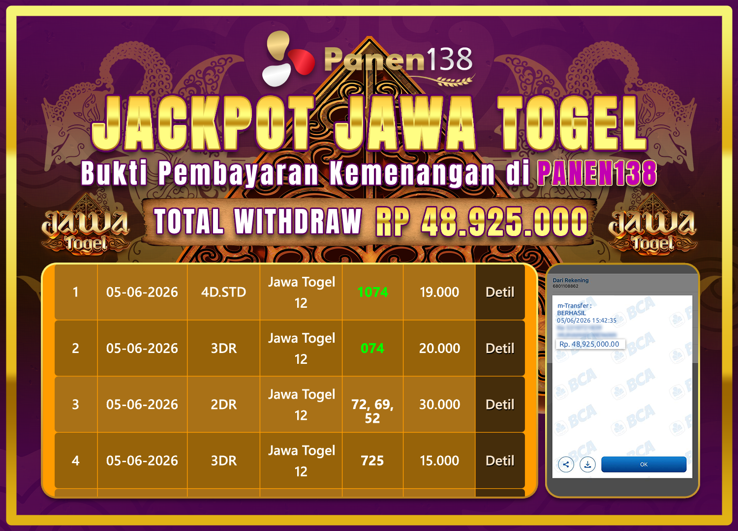 JAWA TOGEL - PANEN138
