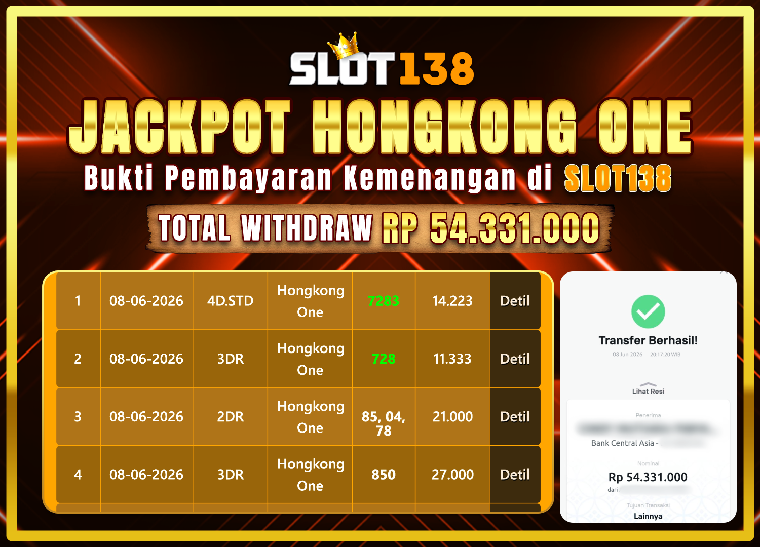 BOOM! MACAULUCK BAYAR 54 JUTA - TOGEL GACOR PARAH! - SLOT138