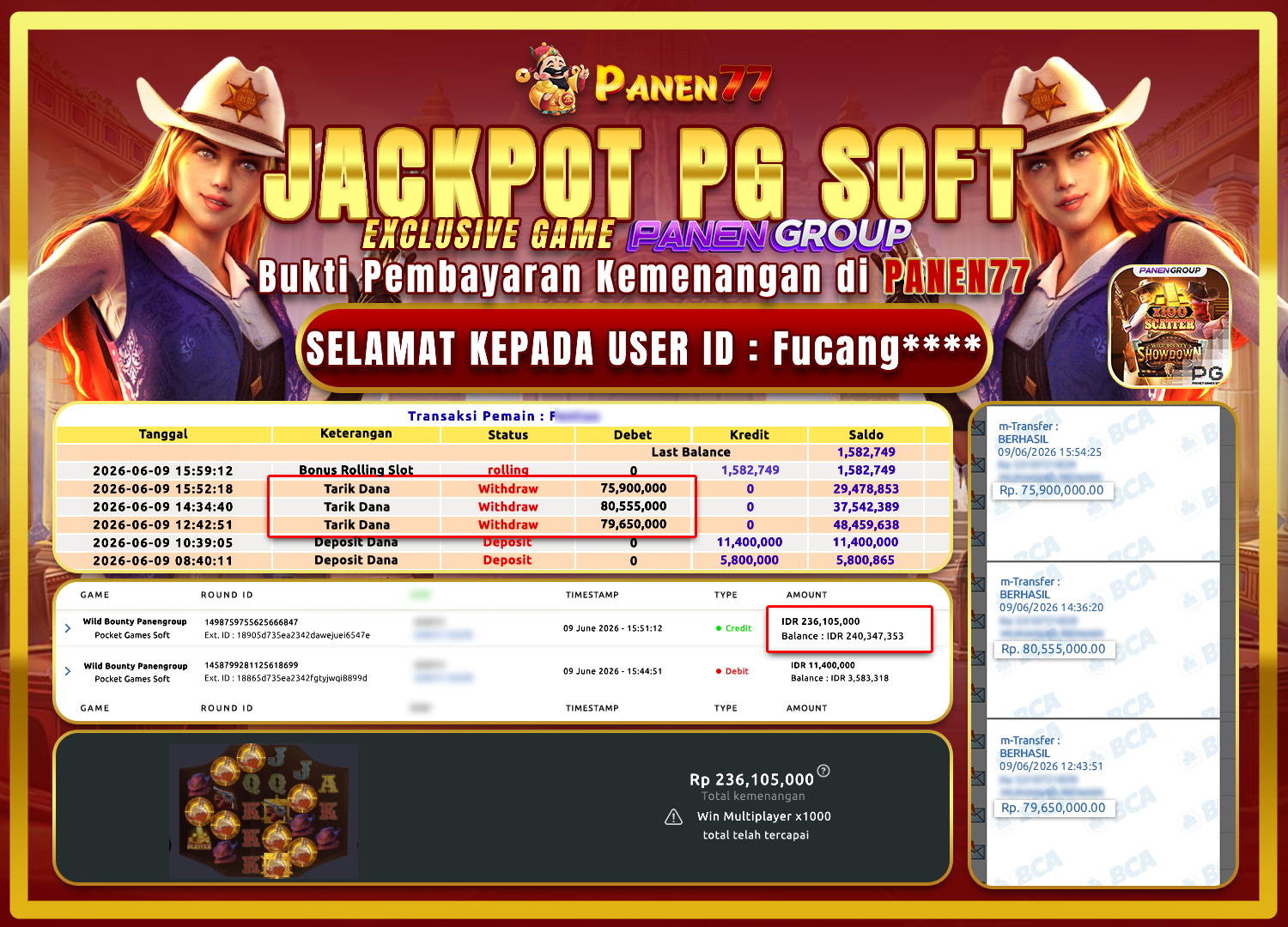 WILD BOUNTY - PANEN138
